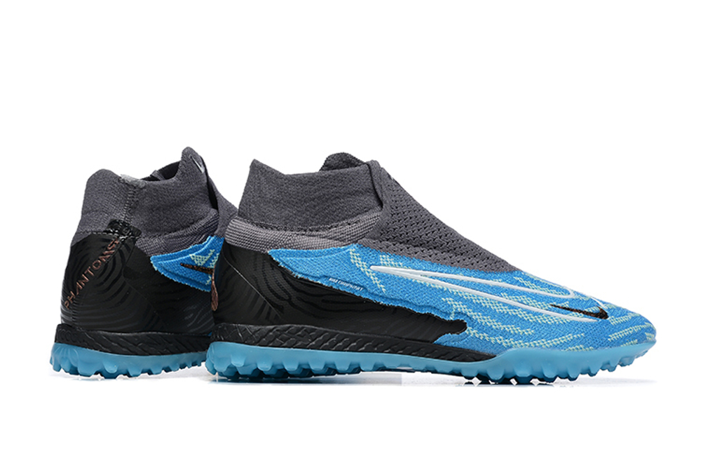 Шиповки Nike Phantom GX Elite DF Link TF (Черный+голубой)