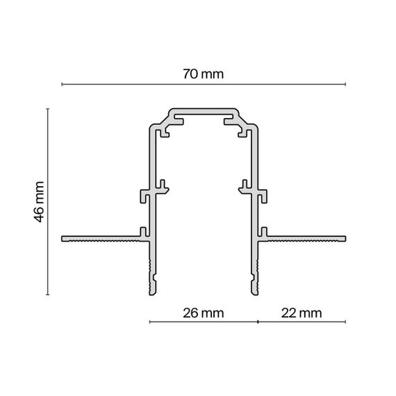Шинопровод встраиваемый под ГКЛ Maytoni Technical Exility Busbur TRX034-422.12W