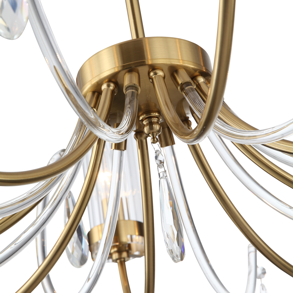 SL1400.303.06 Люстра подвесная ST-Luce Латунь/Латунь, Прозрачный E14 6*40W ILLUMIA