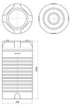 Ёмкость пластиковая пищевая STERH VERT 200 л. вертикальная (53x53x105см;синий) - арт.555072.2
