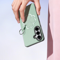 Чехол зеленого цвета (Clover Edition ) для Samsung Galaxy S26, серия Luvy Series Case (со съемным ремешком) от Dux Ducis