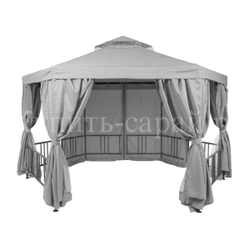 Шатер садовый Green Glade Gexagon Grey (сторона 200 см, площадь 10.5 м²)