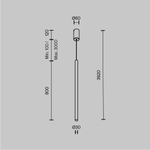 Подвесной светодиодный светильник Maytoni Pro Extra MOD160PL-L6BK