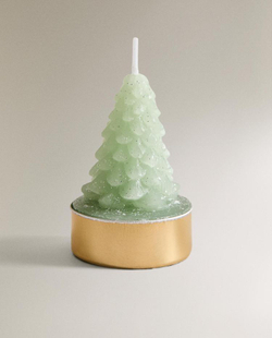 ZARA HOME НАБОР СВЕЧЕЙ ДЛЯ РОЖДЕСТВЕНСКОЙ ЕЛКИ (УПАКОВКА ИЗ 6 ШТ), ЗЕЛЕНЫЙ