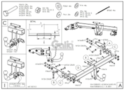 Фаркоп оцинкованный Galia K050C для Kia Sorento MQ4 2020-(паспорт и сертификат в комплекте)(без электрики)