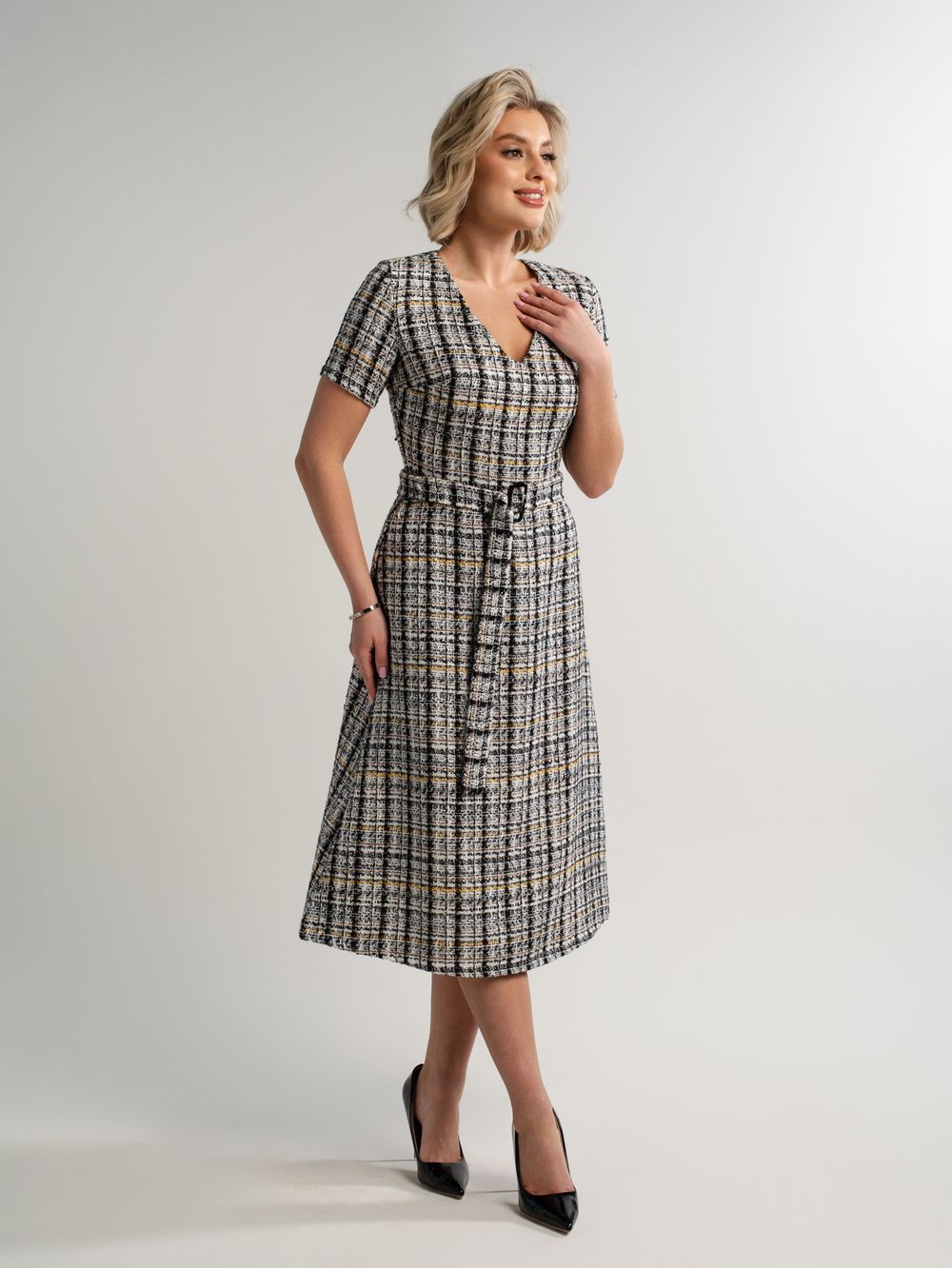 Платье твидовое Парижанка (серое) П15093-10М LT Collection