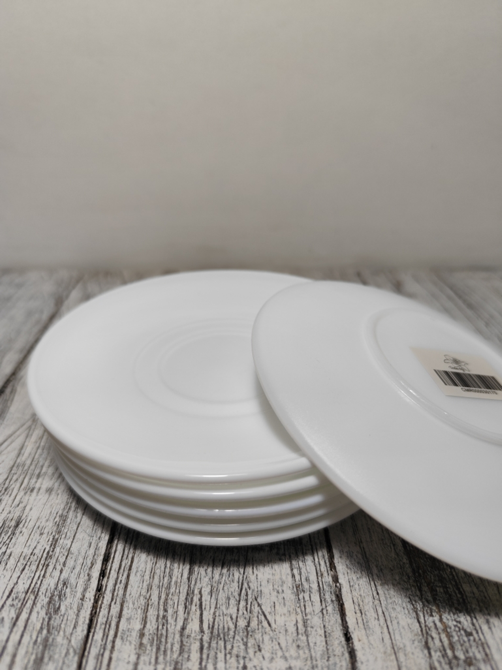 Блюдце стеклокерам 14смGD55 WHITE 719313
