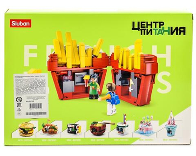 Констр. блочный Слубан Фуд-корт Картошка фри 320 эл., коробка
