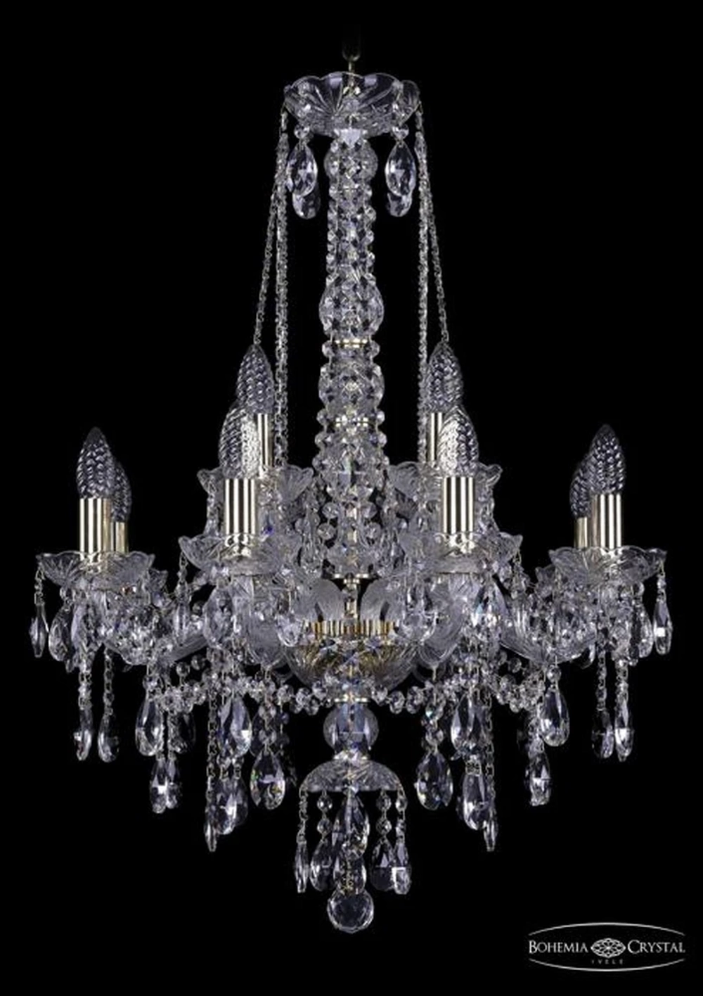 Подвесная люстра Bohemia Ivele 1415/8+4/200/h-75/G