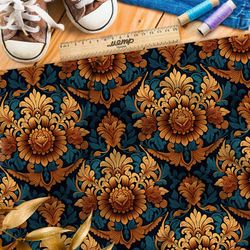 Ткань таффета итальянский орнамент с вензелями