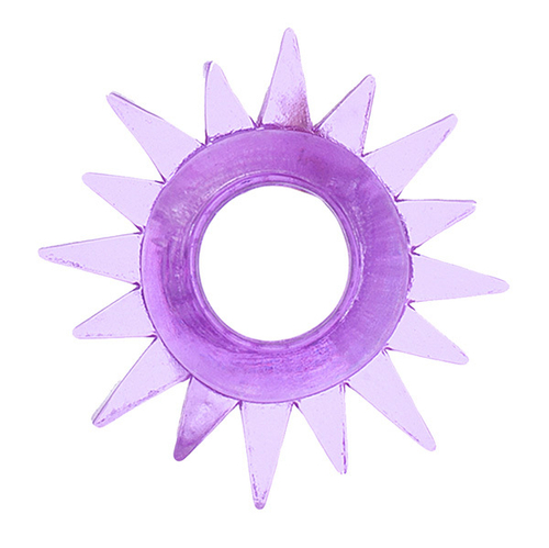 Фиолетовое гелевое эрекционное кольцо-солнце 1,5см ToyFa Basic 818004-4