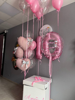 Набор шаров кристально розовый