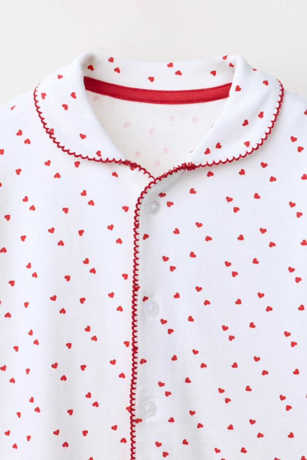 ZARA ПИЖАМА С ПРИНТОМ «СЕРДЦА», ЭКРЮ