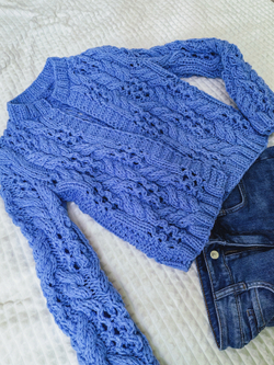 Бомбер ажурный "Весенний вальс"