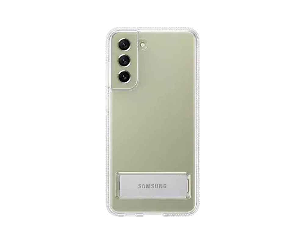 Чехол-накладка Самсунг EF-JG990CTEGRU Clear Standing Cover для Samsung S21 FE, прозрачный