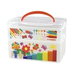 КОРОБКА УНИВЕРСАЛЬНАЯ С РУЧКОЙ И ДЕКОРОМ ART BOX 2 СЕКЦИИ, 245Х160ММ (бесцветный)