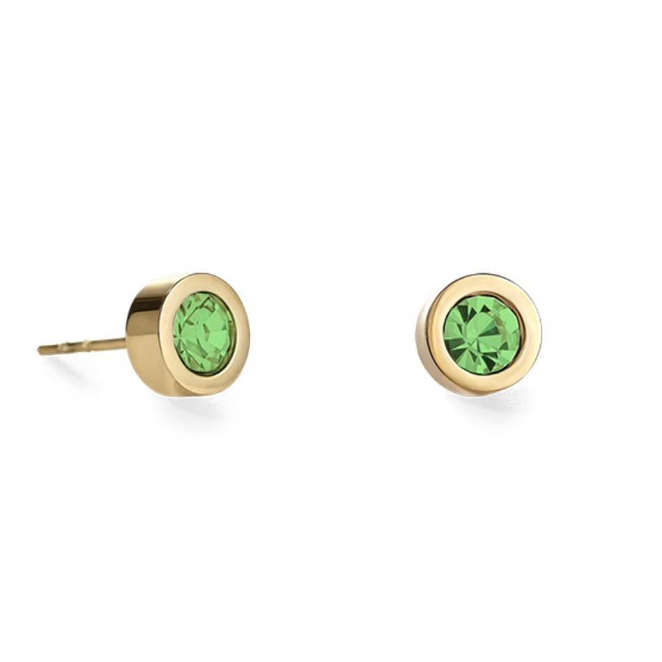 Серьги-пусеты Coeur de Lion Green-Gold 0227/21-0516