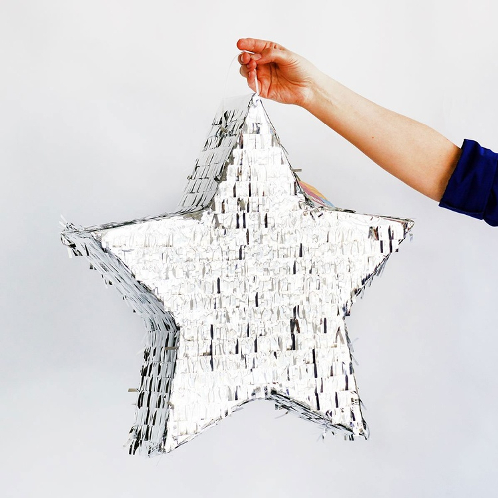 Пиньята Звезда Серебро