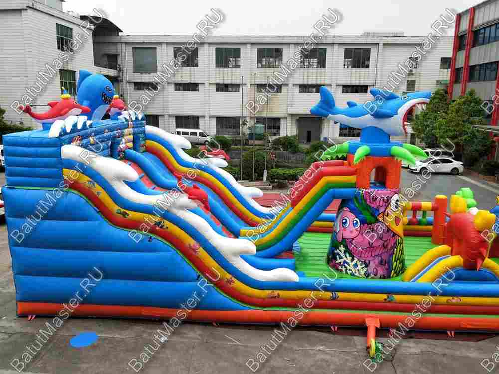 Коммерческий надувной батут "На морском дне" 15*8*8 м