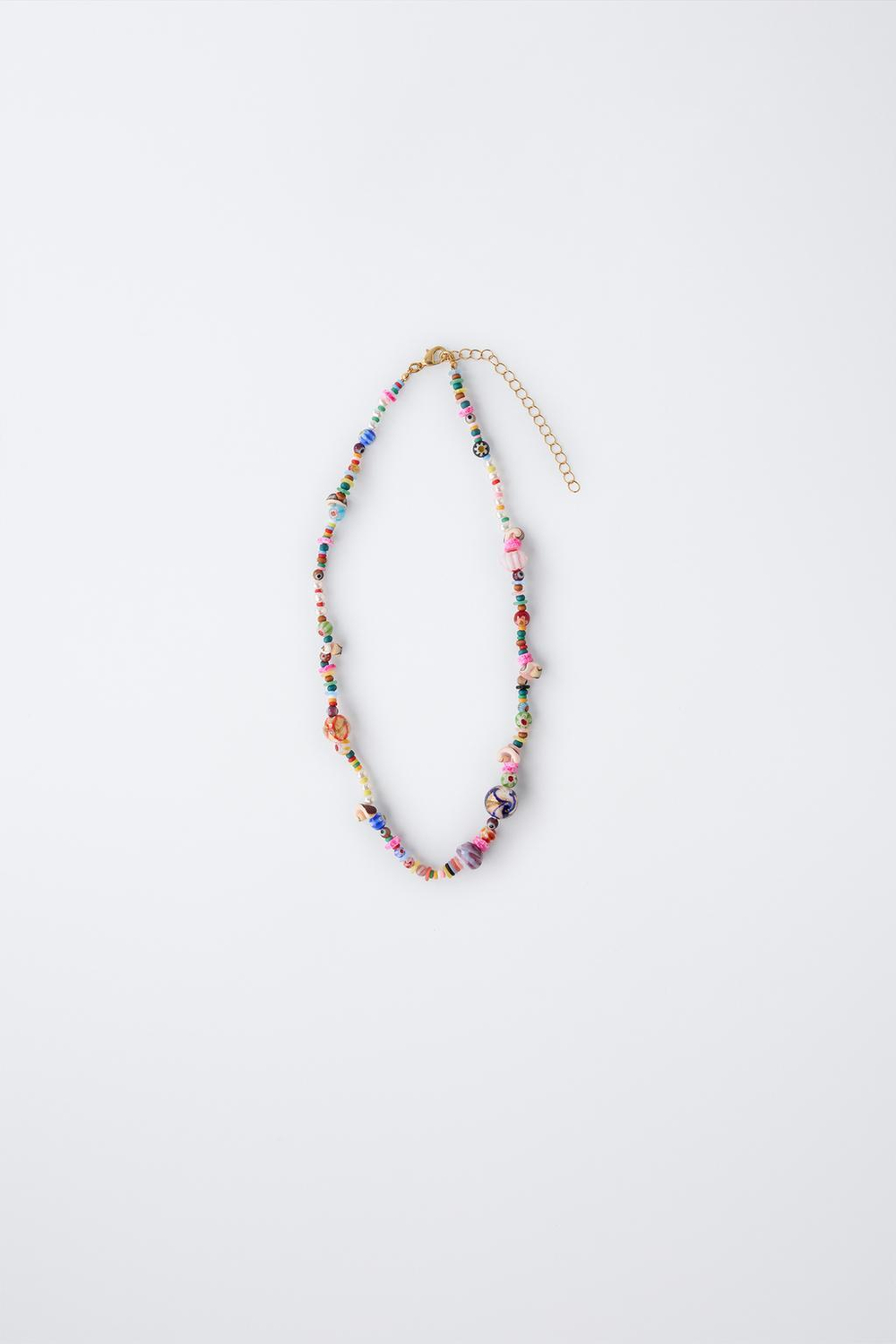 ZARA ОЖЕРЕЛЬЕ С БУСИНАМИ И ЖЕМЧУГОМ, РАЗНОЦВЕТНЫЙ