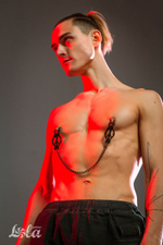 Зажимы на соски Darkside с цепочкой черные