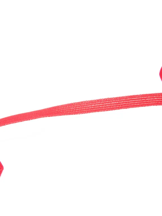 100 K-195/6 ОПТ Тесьма эластичная Lauma Fabrics, 6 мм, красный 100