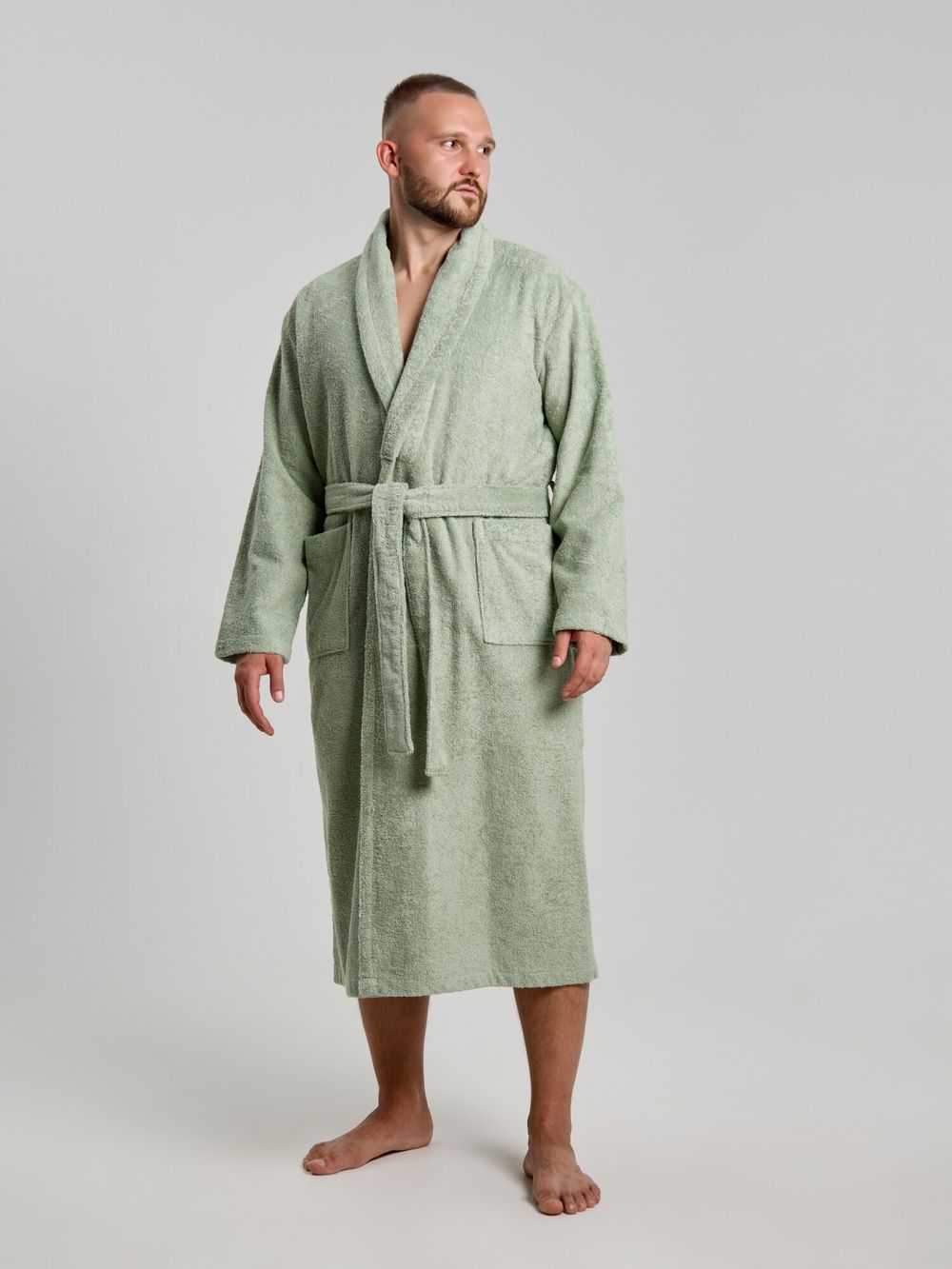 Халат мужской Комфорт-4 Виотекс СВ.- ОЛИВКОВЫЙ