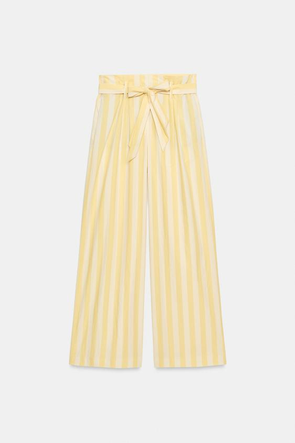 ZARA БРЮКИ В ПИЖАМНОМ СТИЛЕ В ПОЛОСКУ — ZW COLLECTION, ЖЕЛТЫЙ