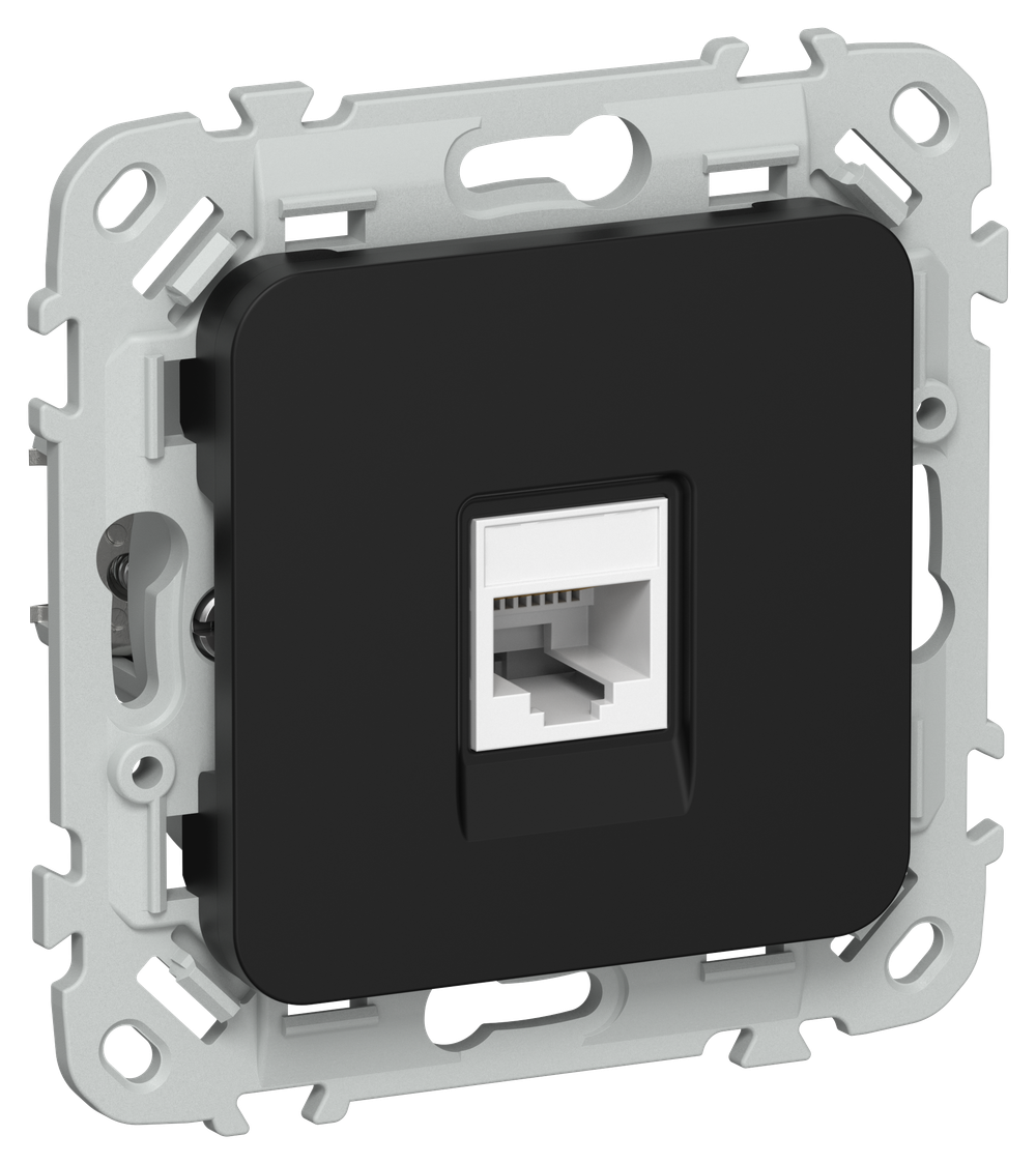 FLITE Розетка компьютерная RJ45 категория 6 UTP РК6-1-0-ФлЧ черный IEK