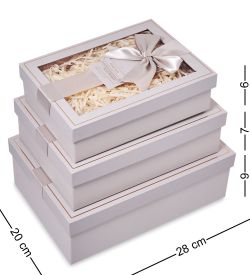 WF-172-B Набор коробок из 3 шт, серый