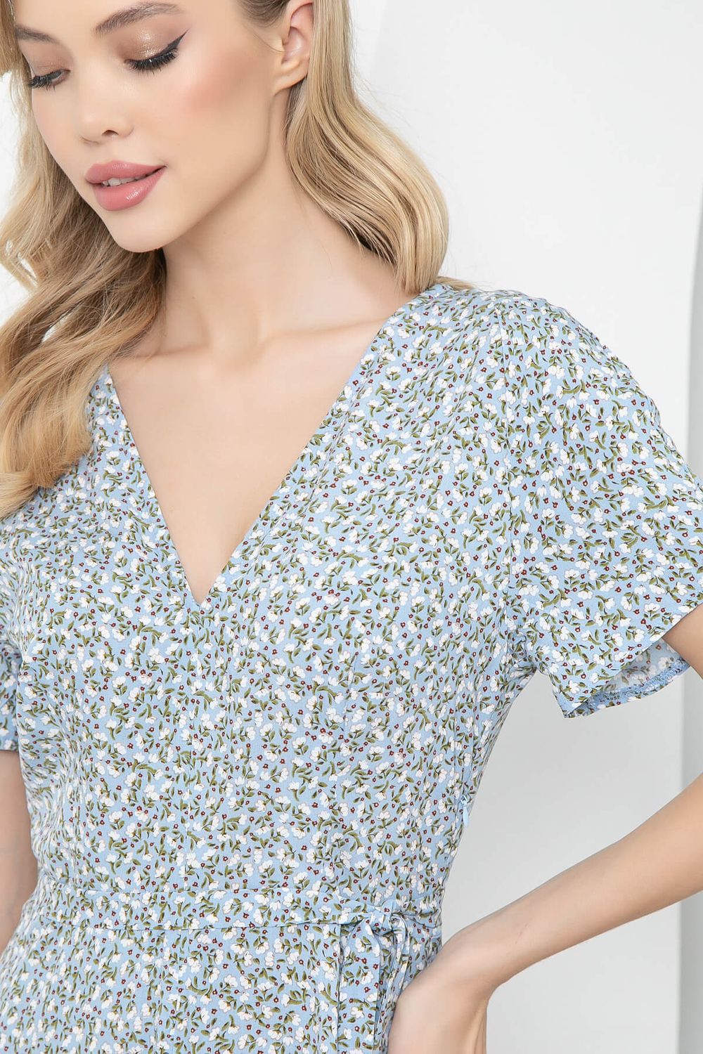 Платье "Римские каникулы" (голубое) П5605 LT Collection