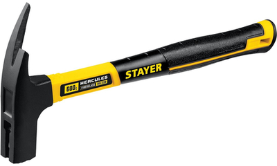STAYER Hercules, 600 г, молоток кровельщика с фиберглассовой рукояткой, Professional (20201_z01)