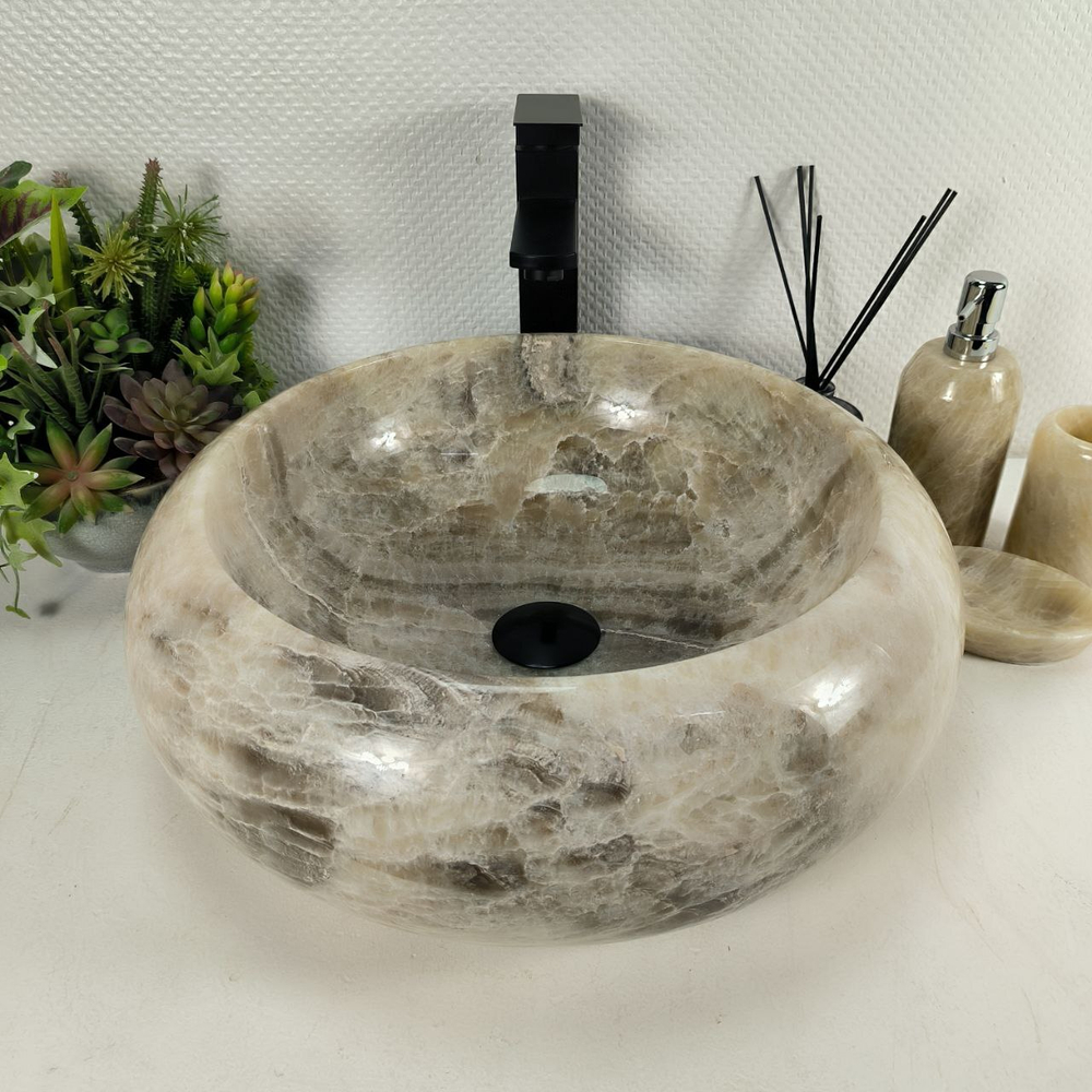 Раковина из оникса Donut Grey DO-64547 45*45*15 0202
