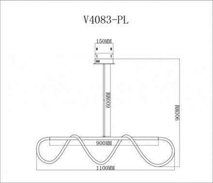 Светильник на штанге Moderli TRUE V4083-PL