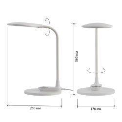 Настольный светильник ЭРА NLED-498-10W-W светодиодный со съемным основанием белый