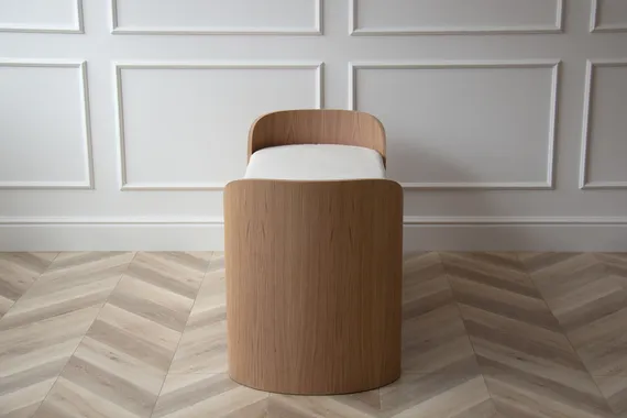 Банкетка Lagom 2 100 см (молочный, натуральный дуб)