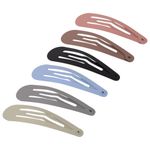 Заколки для волос НАБОР 12 шт., 5 см, клик-клак, матовый, пастельные цвета, MONTE VITA, 457094