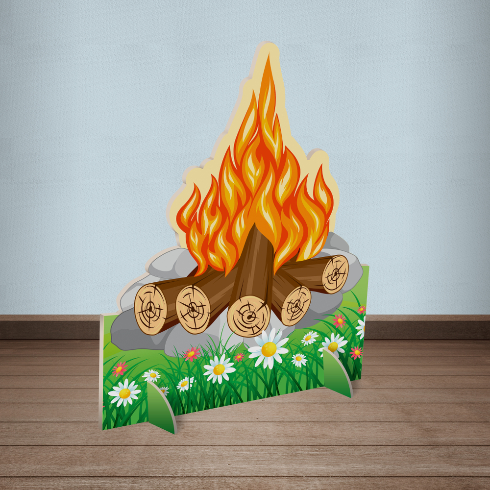 Напольная двусторонняя декорация Костёр зима-лето 164000575
