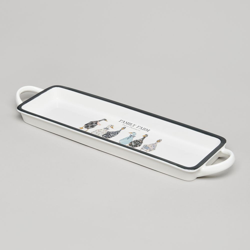 БЛЮДО С РУЧКАМИ LEFARD "FAMILY FARM" ПРЯМОУГ. 42*12*3,5 СМ (КОР=16ШТ.)