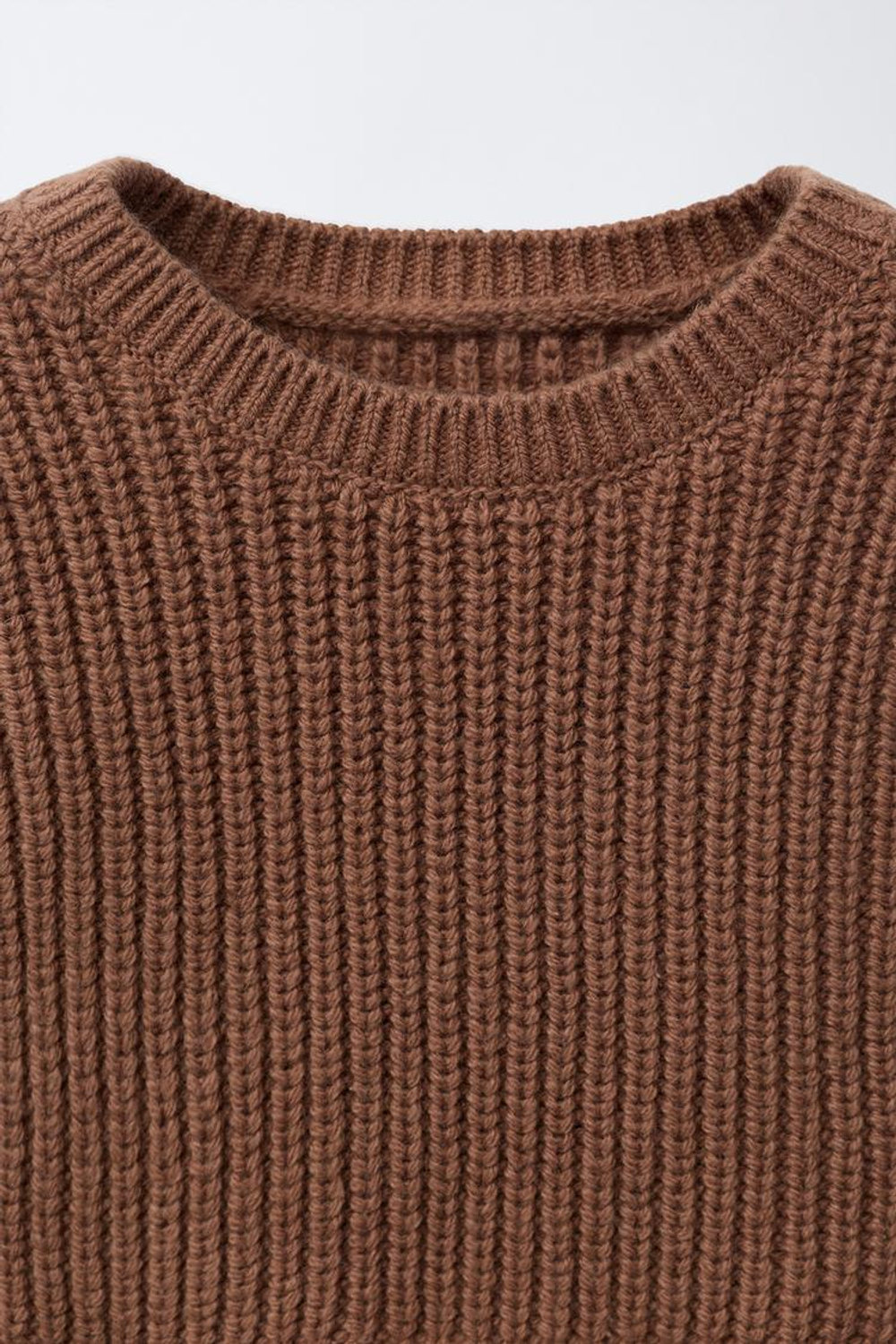 ZARA РУБАШКА С ВЫШИВКОЙ «СЕРДЦА» И ТРИКОТАЖНЫМ ЖИЛЕТОМ, РЫЖЕВАТО-КОРИЧНЕВЫЙ