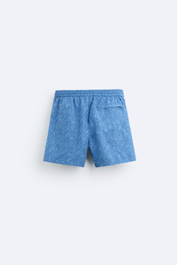 ZARA ПЛАВКИ С ЦВЕТОЧНЫМ ПРИНТОМ, ЯРКО-СИНИЙ