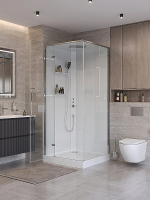 Душевая кабина BelBagno UNO-CAB-A-1 90x90 стекло прозрачное/профиль хром