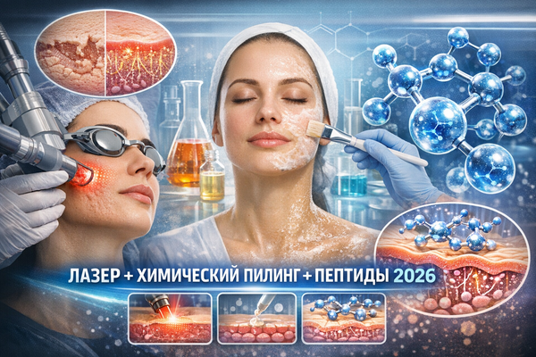 Постакне в 2026 году: почему комбинация «лазер + химический пилинг + регенерирующие пептиды» даёт максимальный результат Постакне в 2026 году: почему комбинация «лазер + химический пилинг + регенерирующие пептиды» даёт максимальный результат