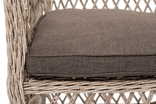 "Эспрессо–80 L" обеденная группа плетеная, цвет бежевый