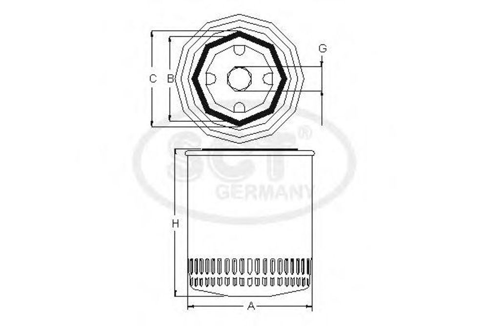 SM-108    SCT  PH 3569   W940/25 Фильтр масляный