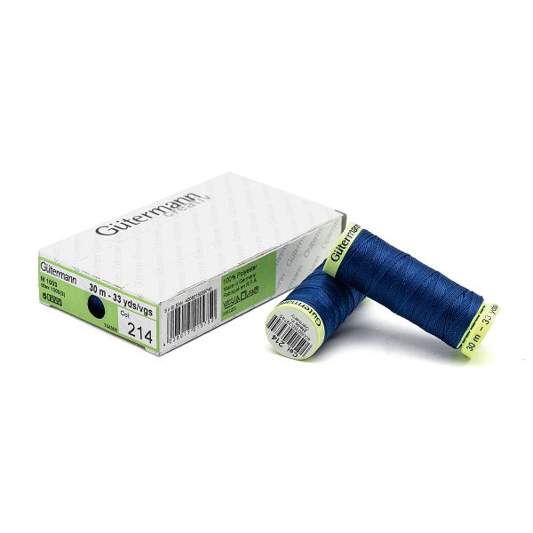 Нитки отделочные Gutermann Top Stitch 30 (30 метров), 5 кат. | 214 т.лазурный