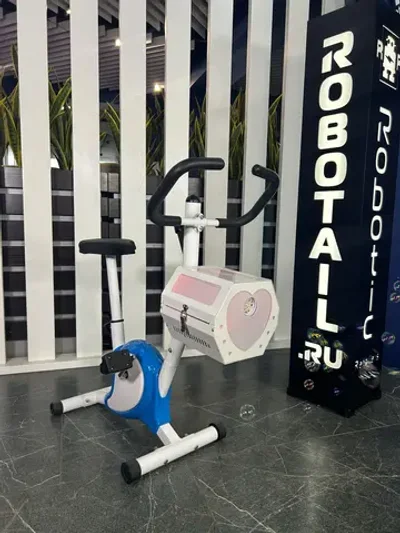 Детский велотренажер с мыльными пузырями