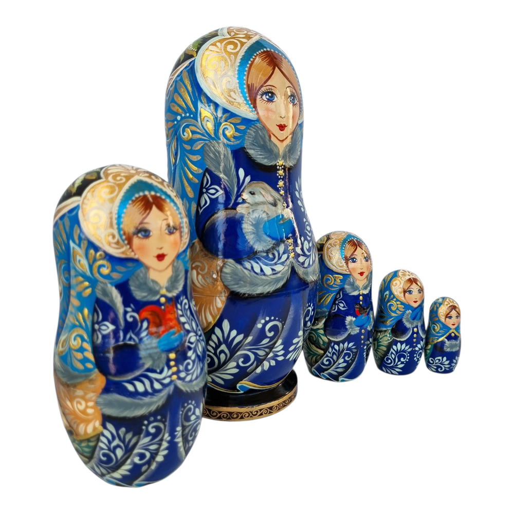 Матрёшка 21см "С зайкой" 5мест