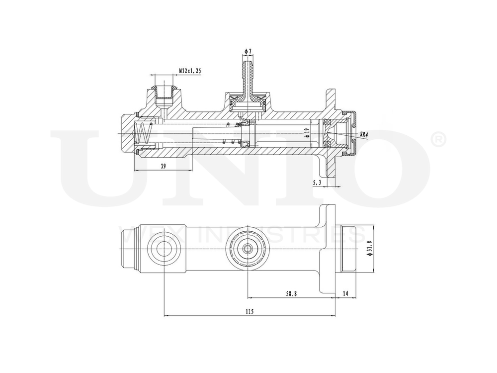 Цилиндр сцепления главный UNIO BRC-10020