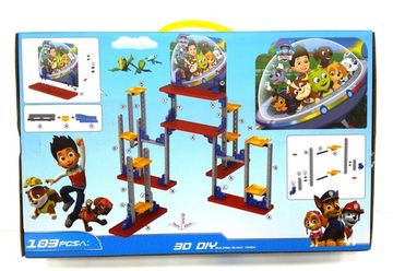 Щ/П Сборная дорога 103 детали с щенками на машинках